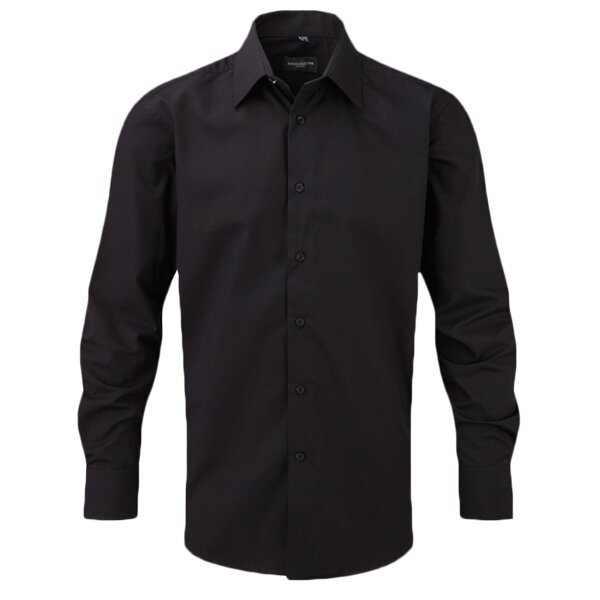 Russell Collection Long Sleeve Tailored Poplin Shirt Thumbnail