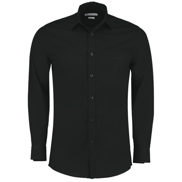 Kustom Kit Long Sleeve Tailored Poplin Shirt Thumbnail