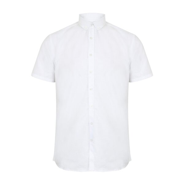 Henbury Modern Short Sleeve Slim Fit Oxford Shirt Thumbnail